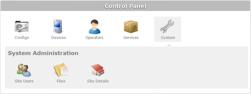 Site Control Panel_System