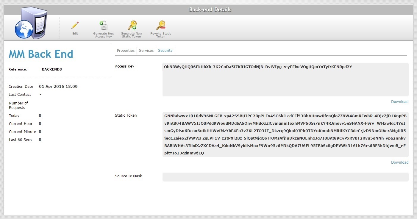 Back End Details Page Security Tab D