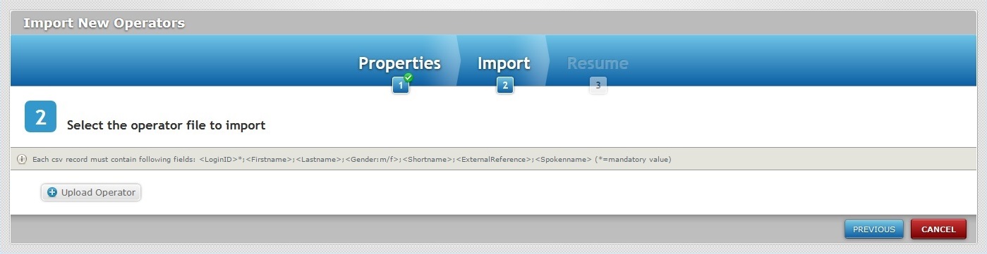 Import New Operators Step 2A