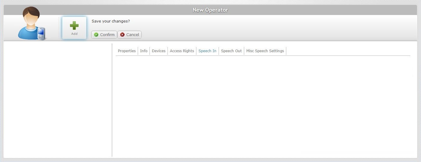 New Operator Speech In Blank Tab Edit A