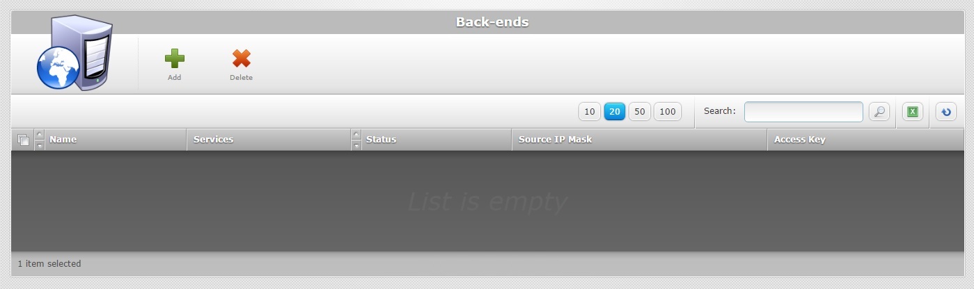Back Ends Page Empty
