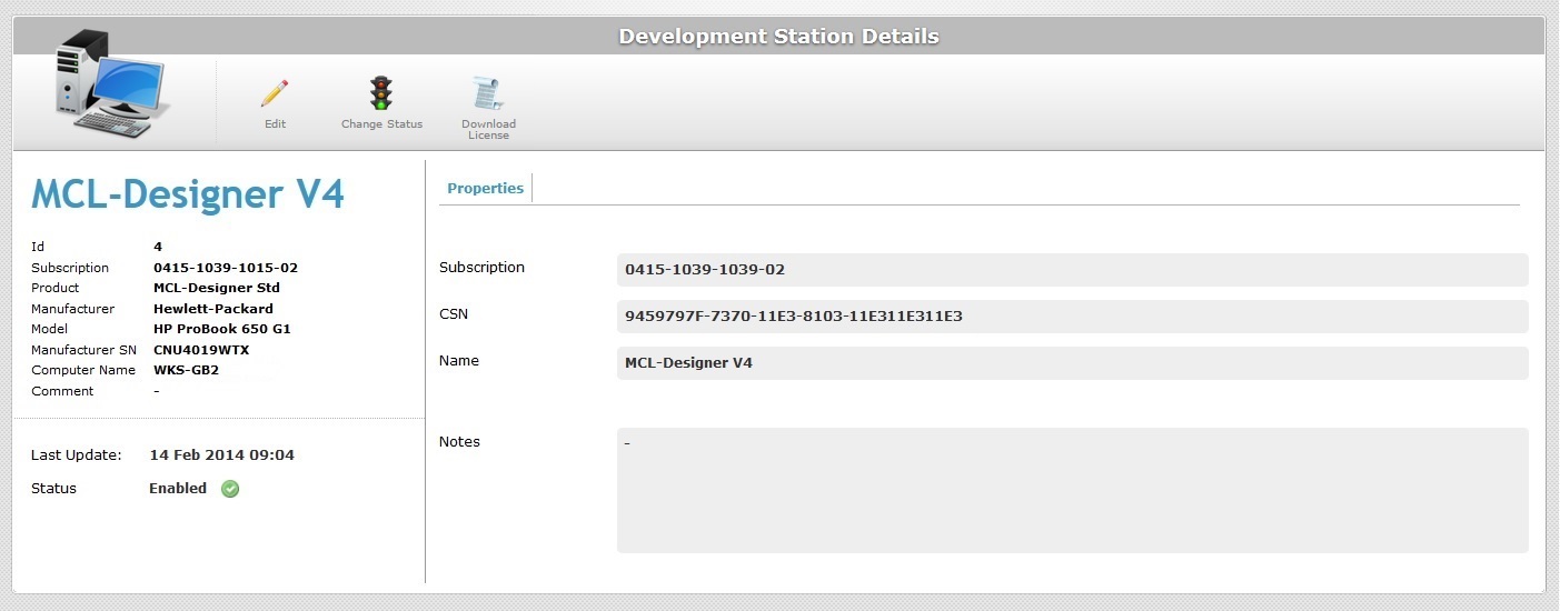 Dev Station Details Page