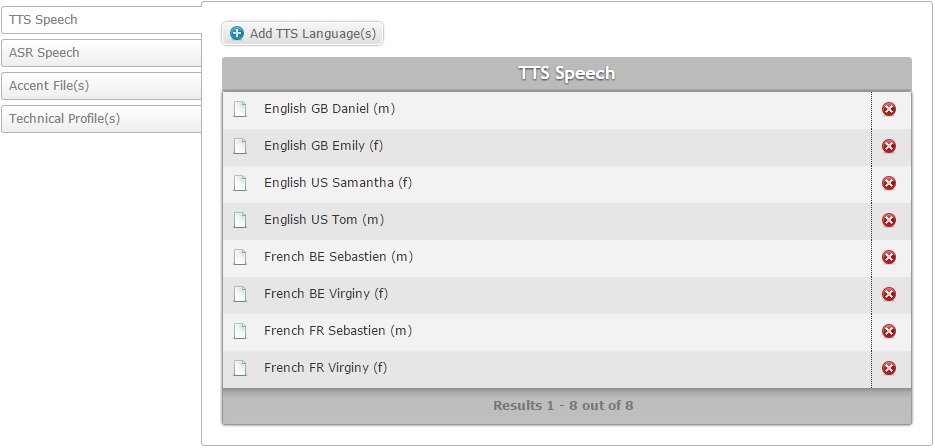 Edit mode TTS Speech tab