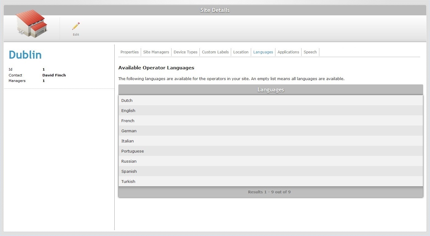 Site Details Voice Lang Tab Read