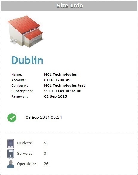 Site Info Section