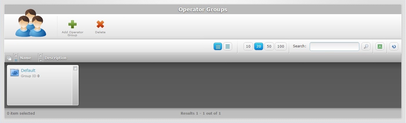 Operator Groups Page Create Operator Group