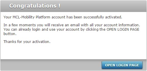 MCL Subscription Manager new account5ab