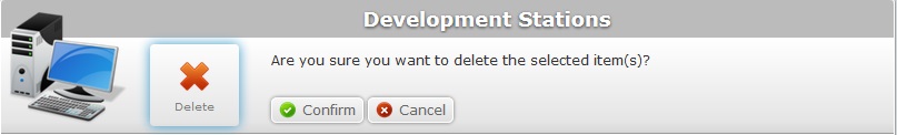 Delete Dev Station Confirmation
