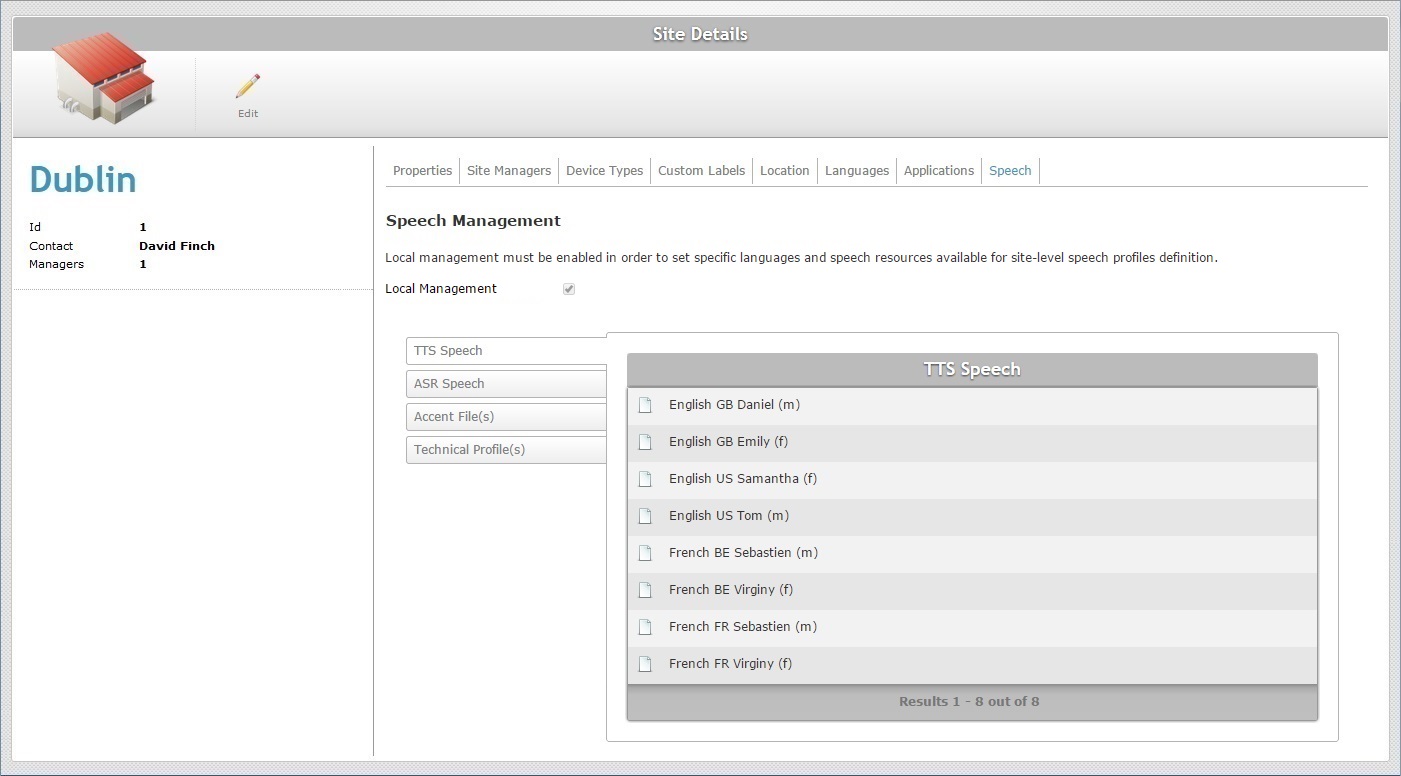 Account Site Details Local Man. Speech tab1