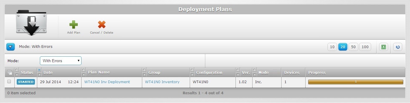 Deployment Plans With Errors View