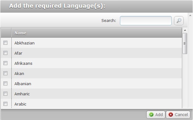 Editing SD Site Details Languages Tab