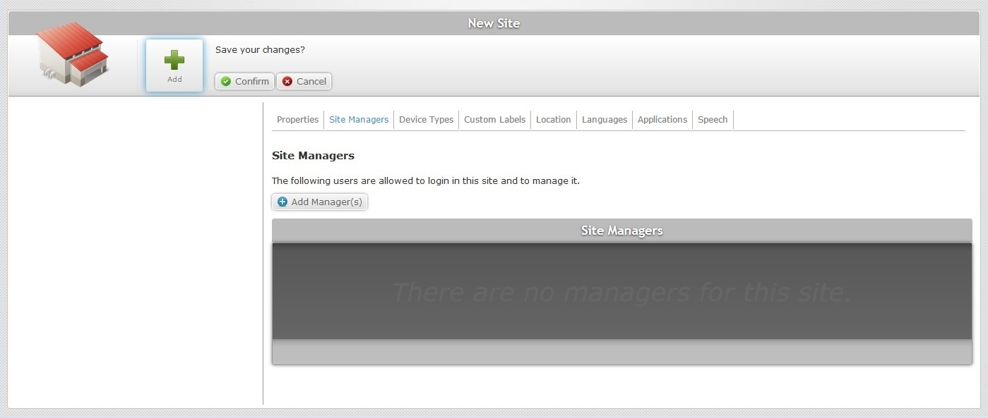 Add New Site Managers Tab Edit