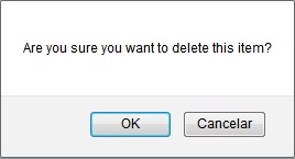 Item Delete Confirmation