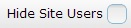 Hide site users button