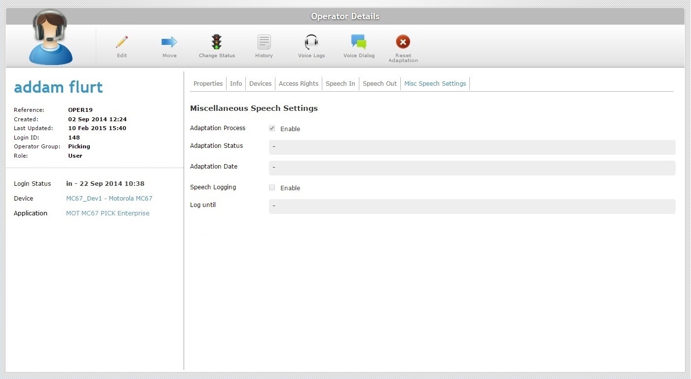Operator Details Page Misc Speech Sett Tab View 0