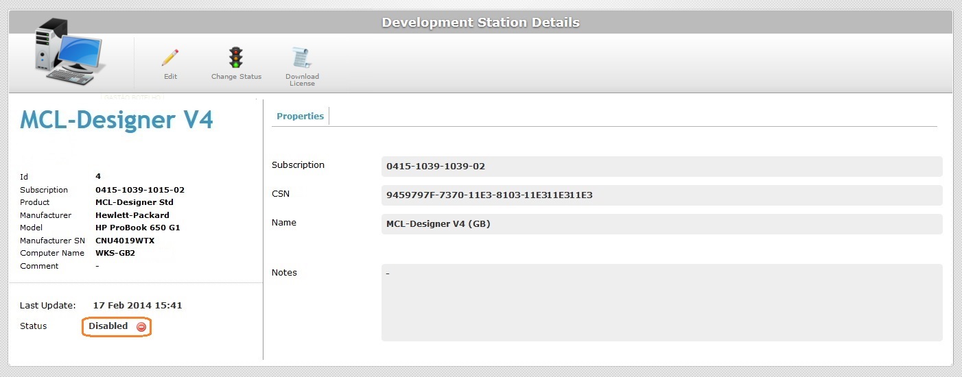 Dev Station Change Status Confirmation1