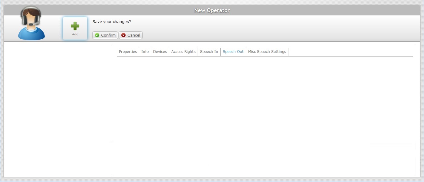 New Operator Speech Out Blank Tab Edit
