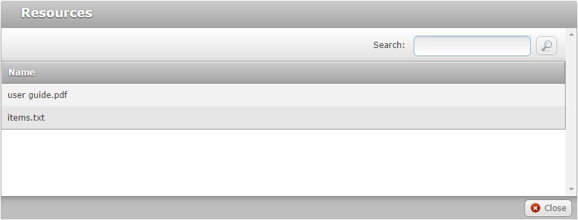 Application Resources Window
