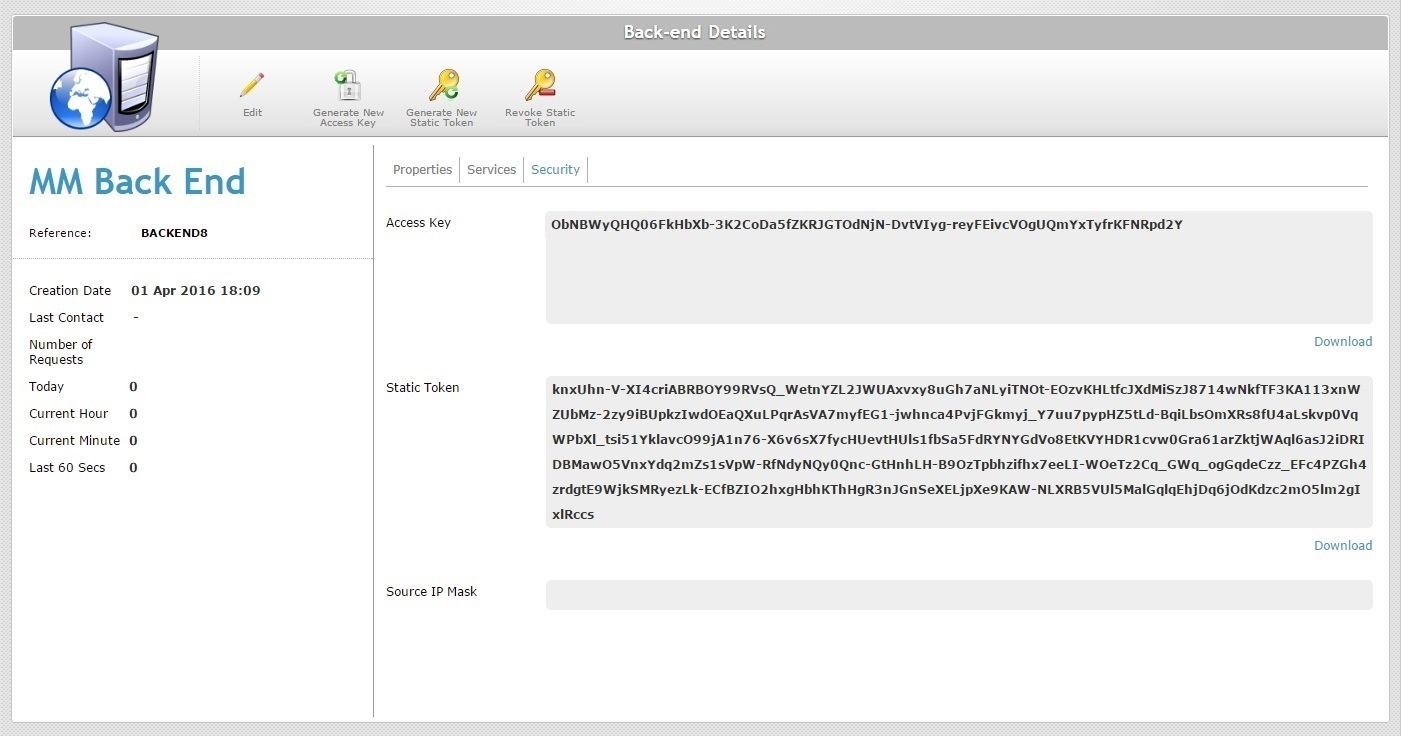 Back End Details Page Security Tab B