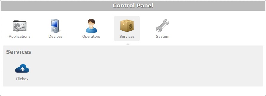 Site Control Panel_Services