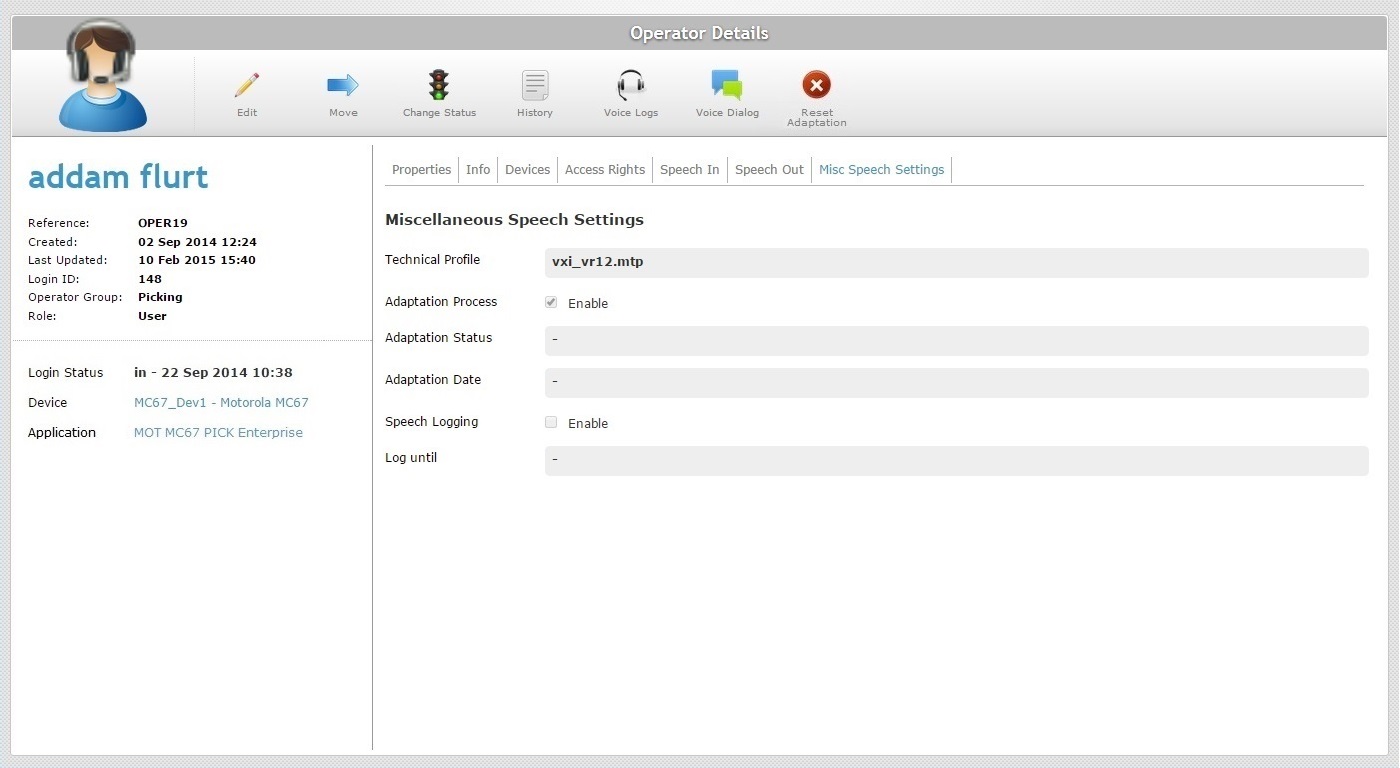 Operator Details Page Misc Speech Sett Tab View 1