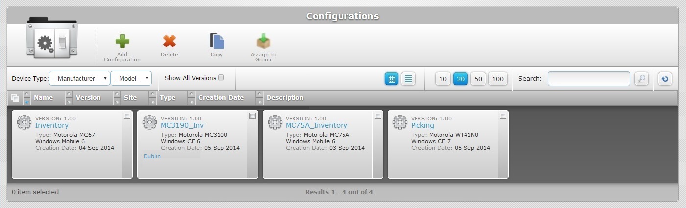 Site Configurations0