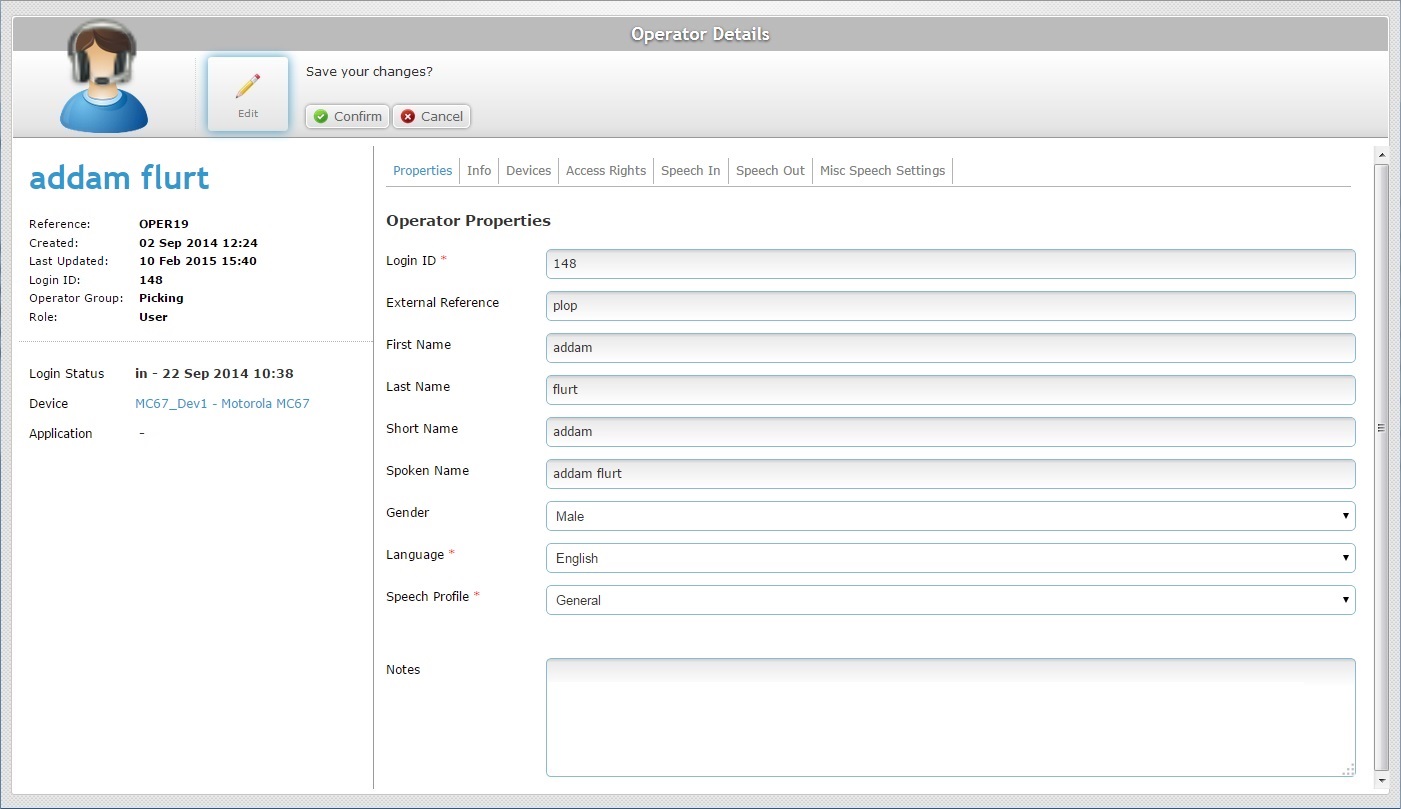 Operator Details Page Prop Tab Edit