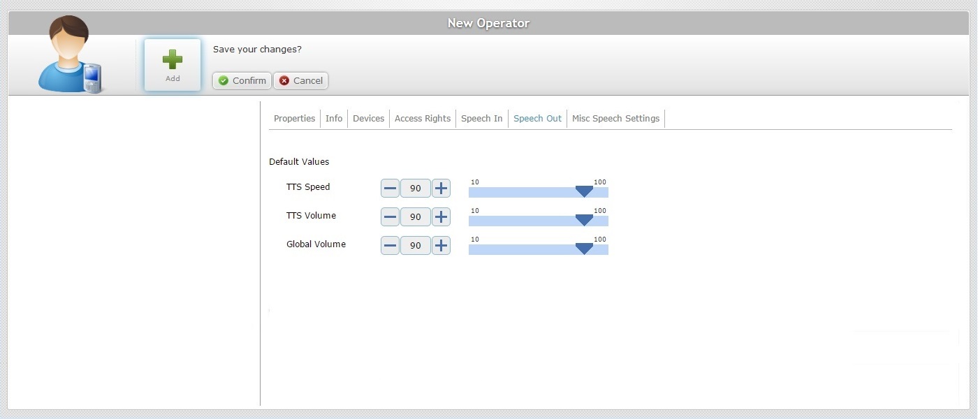 New Operator Speech Out Tab Edit A
