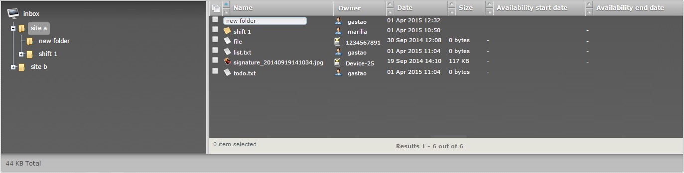 Filebox Create Folder Example2