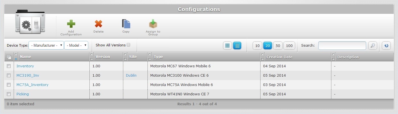 Site Configurations1