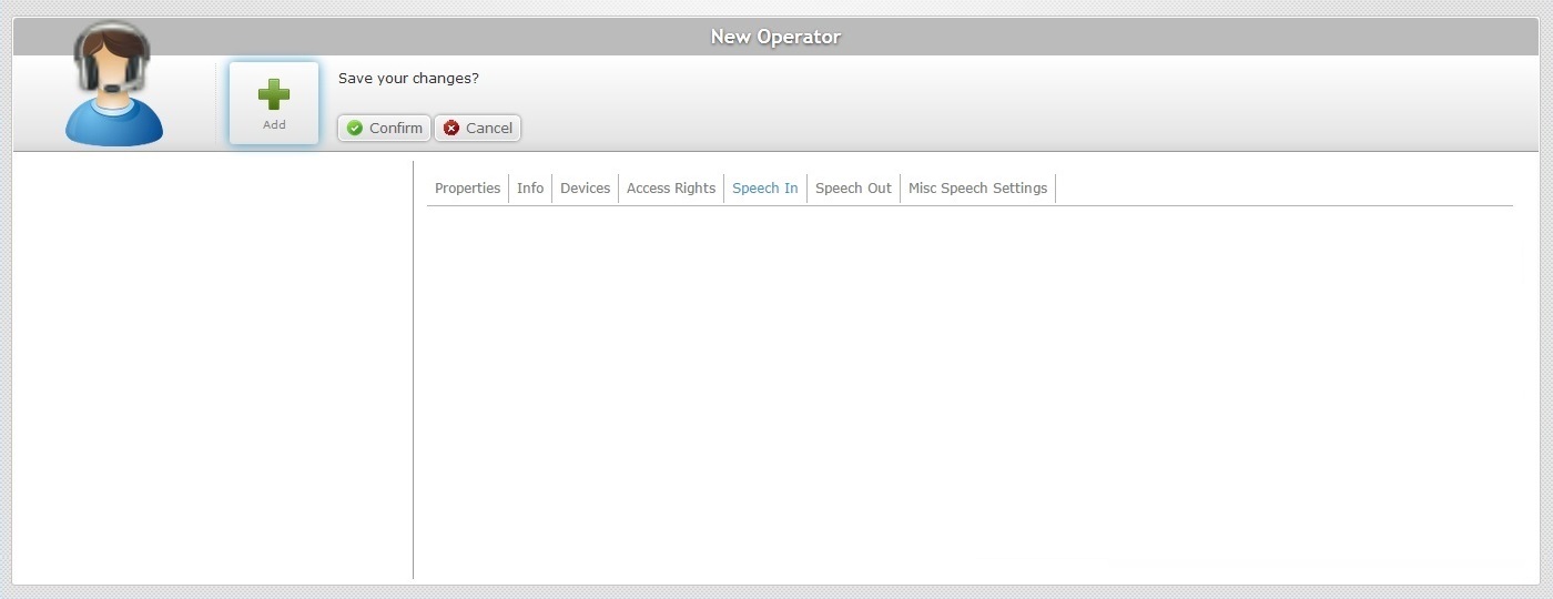 New Operator Speech In Blank Tab Edit