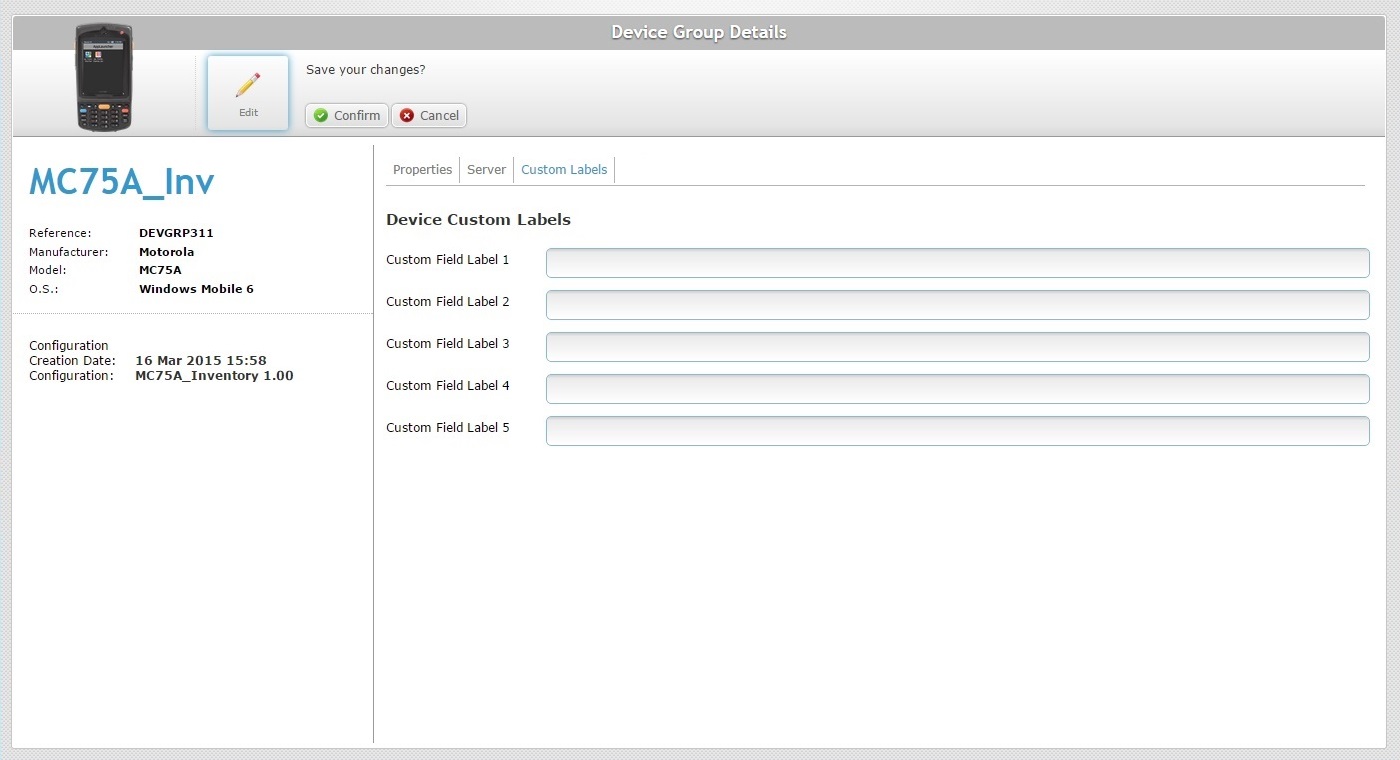 Device Group Details Page Cust Field Lab Tab EditX