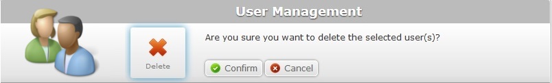Delete User Confirmation