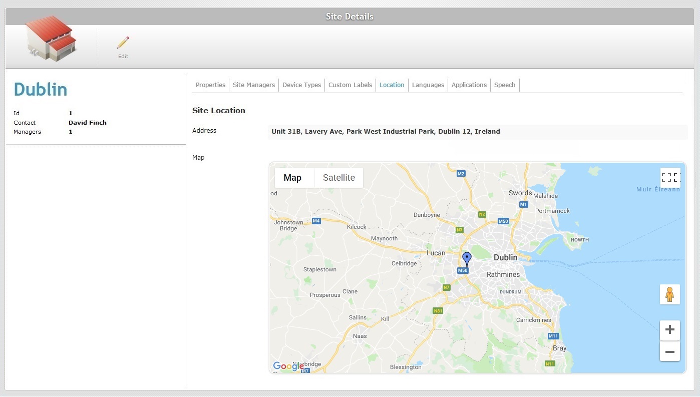 Site Details Location Tab Read1