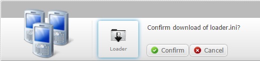 Loader Download Confirmation