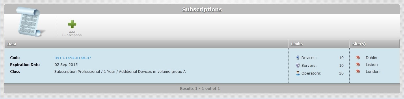 Subscription page B