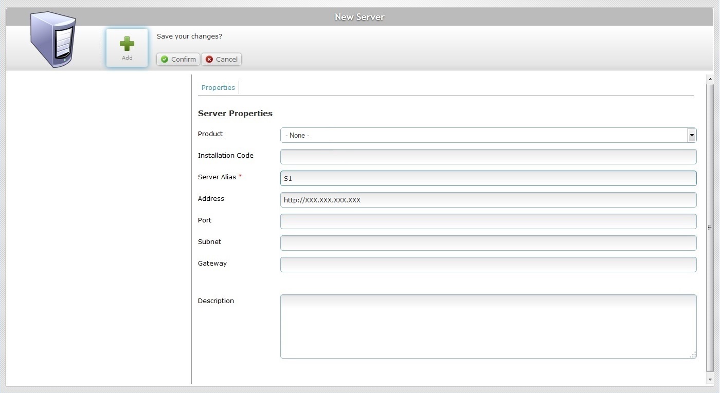 New Server Page_non MCL Net Server