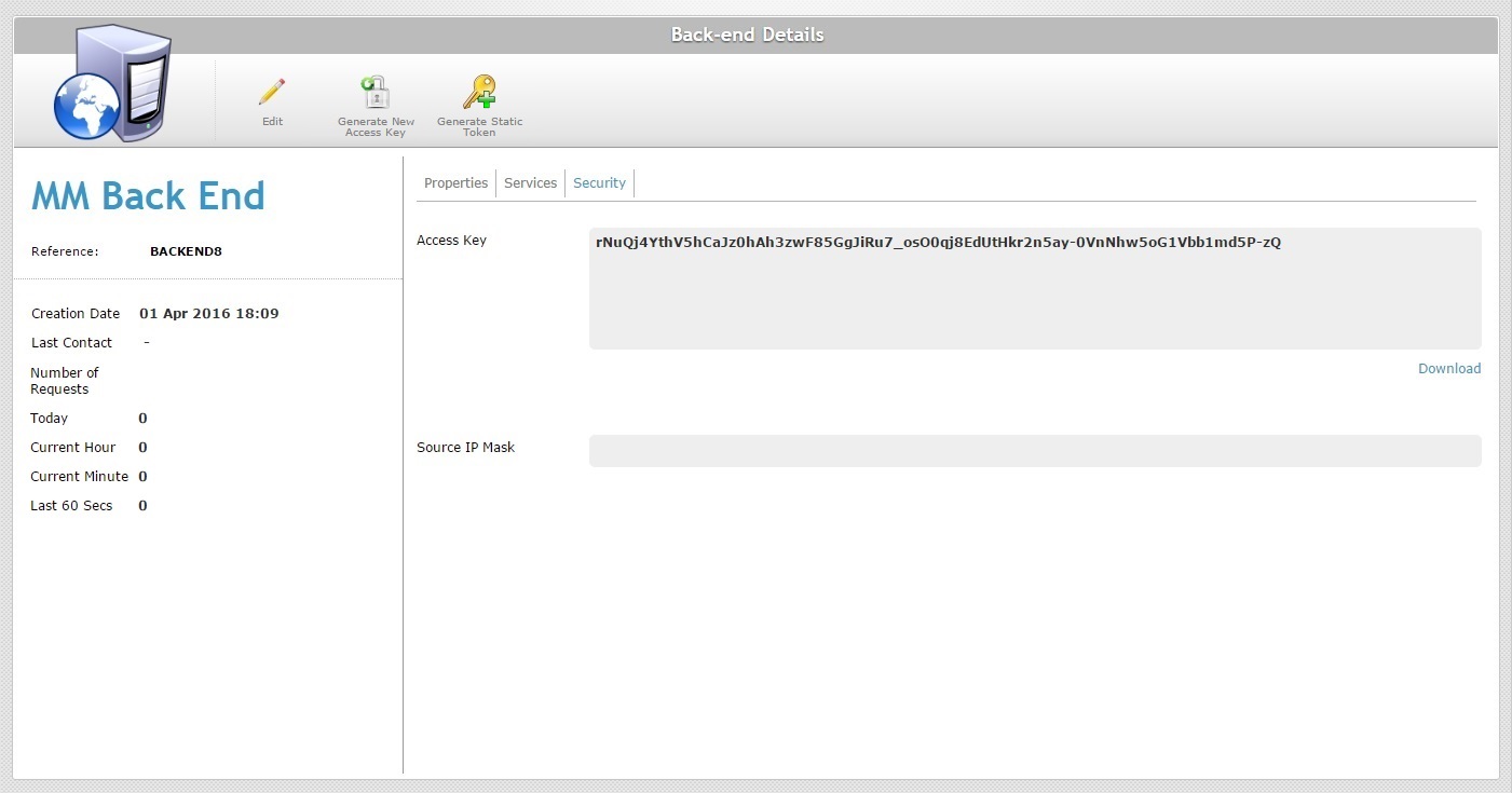 Back End Details Page Security Tab C
