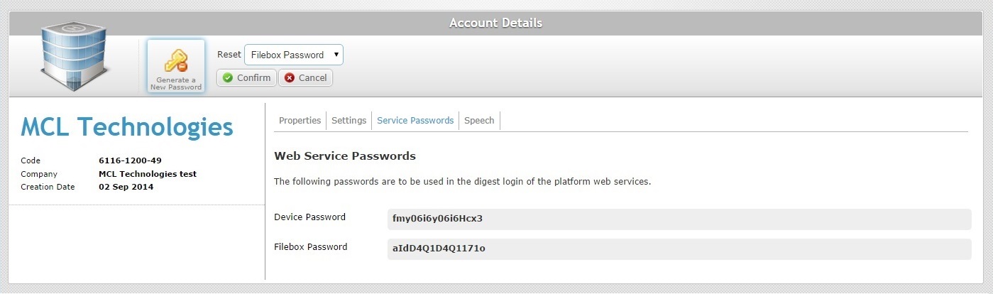 Account Details Serv Passw Tab Edit