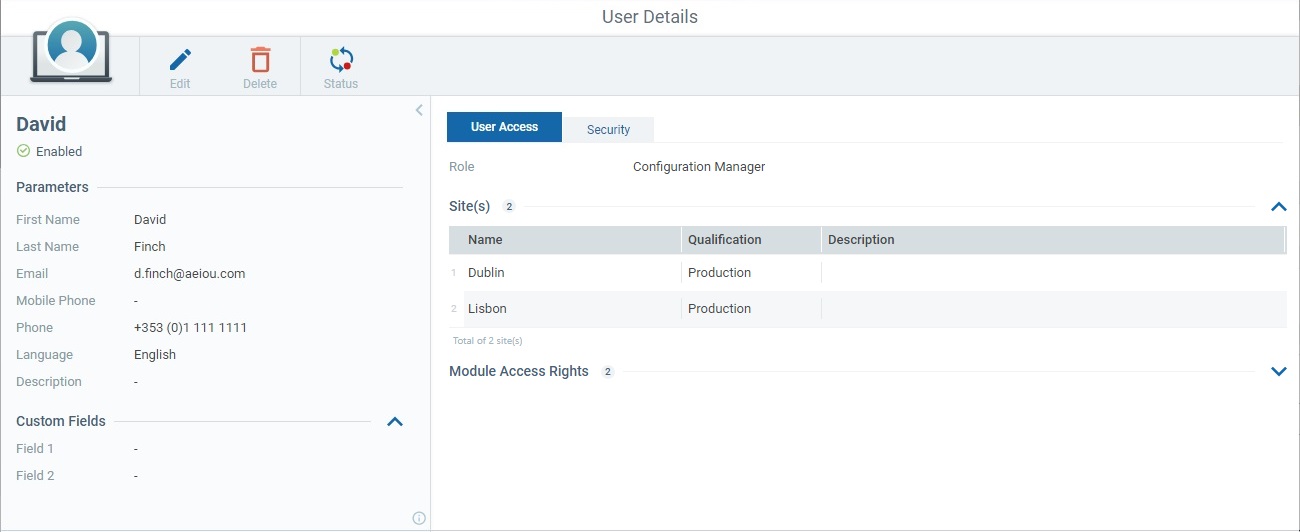 User Details Page View Mode_M