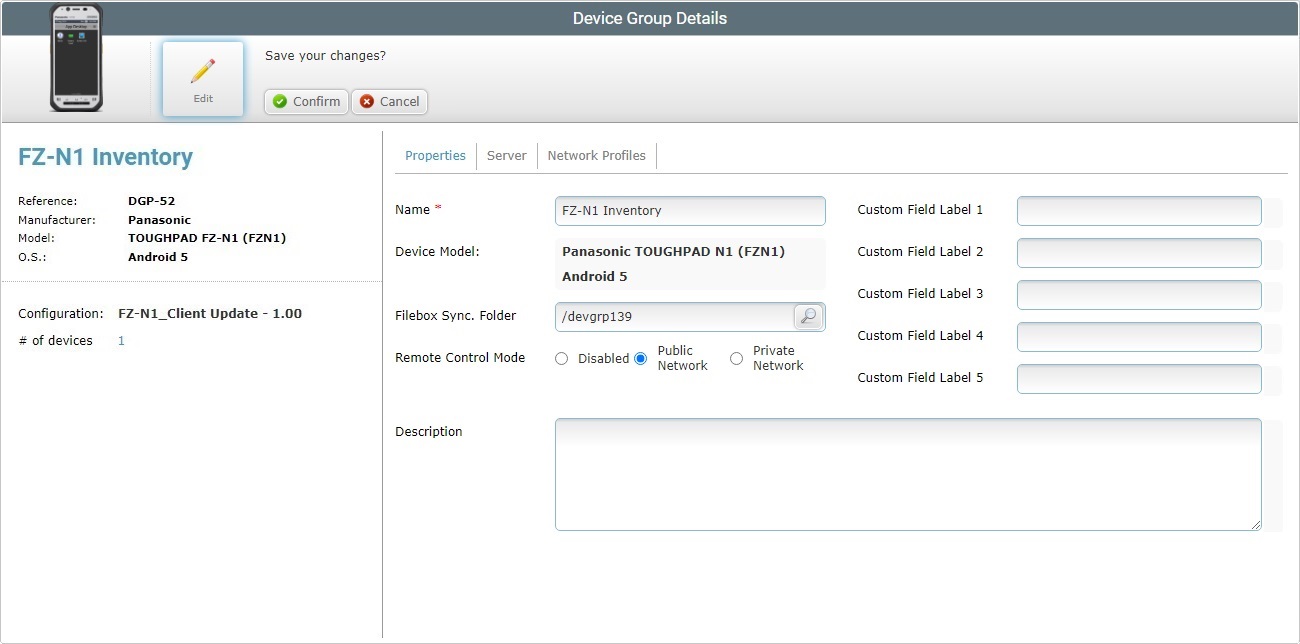 Device Group Details Page0 Edit - Ex FB