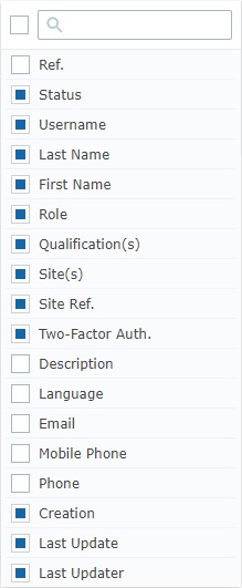 Show_Hide Columns list Users_Account