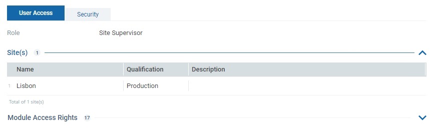 User Access Tab_Site Supervisor