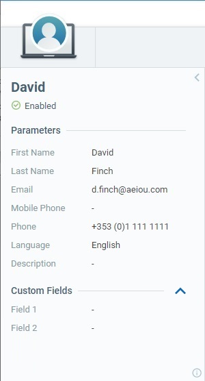 User Details Page Left Information2