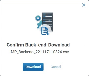 Download_Back-end_Confirm. Window 