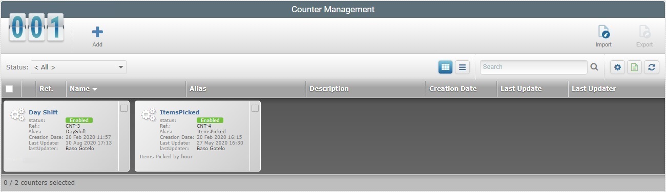 Counter Management_Page_Grid View