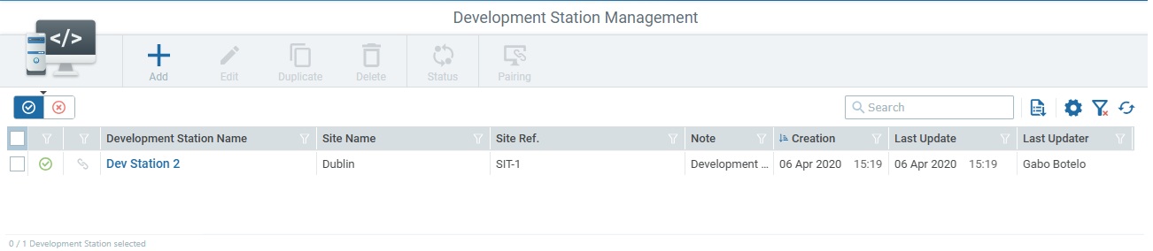 Dev. Station_Main Page_SD