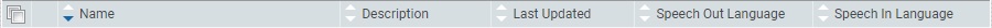 Global Speech Profile Display Order Bar