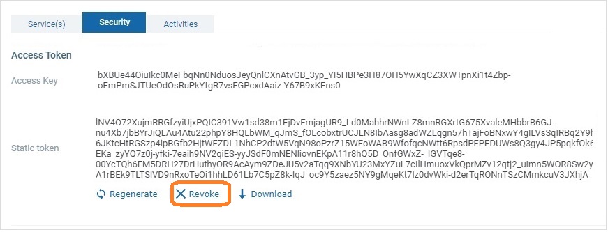 Static Token Revoke