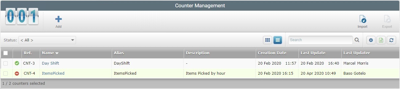 Counter Change Status3
